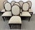 Design Plus Gallery presents a Set of Eight Oval Back Dining Chairs in the Louis XVI Style from Alexander Furniture Co....
