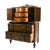 Wood American Art Deco Burl Walnut Highboy Dresser With Vanity Cabinet For Sale - Image 7 of 7