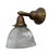 American Circa 1920’s Original Painted Patina Holophane Bell Shade Wall Sconce For Sale - Image 3 of 10