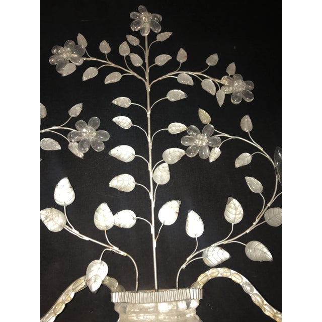 1900s Vintage Rock Crystal Wall Sconces- A Pair For Sale In Los Angeles - Image 6 of 9