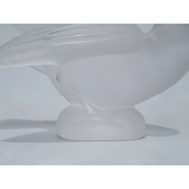 Off-white Vintage C.1970s-1980's Signed Lalique (France) Crystal Swallow or Sparrow Bird Accent For Sale - Image 8 of 13
