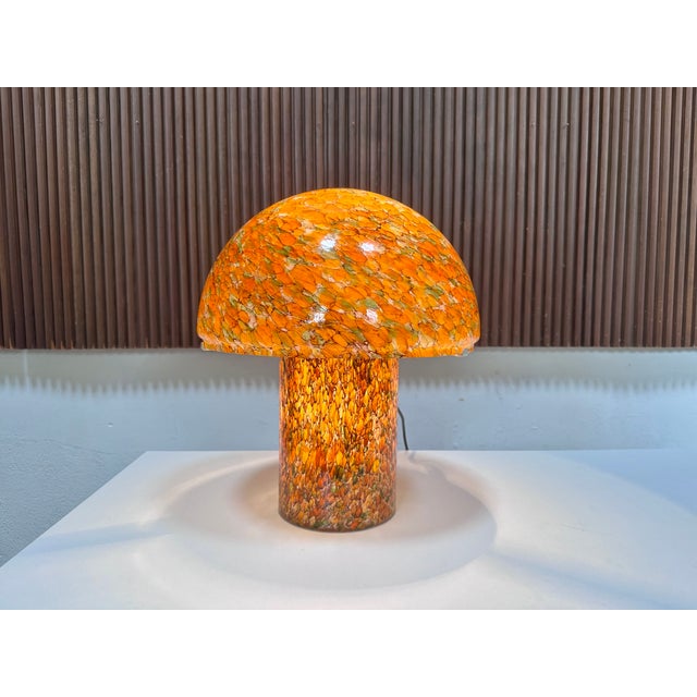 1970s Mushroom Table Lamp in Marbled Glass from Peill & Putzler, Germany, 1970s For Sale - Image 5 of 18