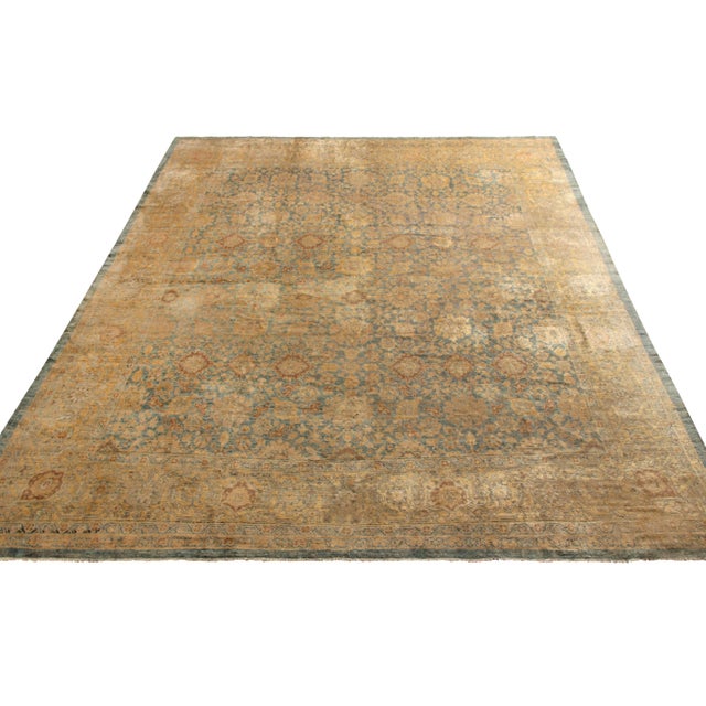 Hand knotted in wool circa 1920-1930 and teeming with rustic charm, this antique 10x12 Sultanabad rug is an exemplary...