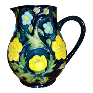 1940s Moorcroft Ceramic Floral Jug