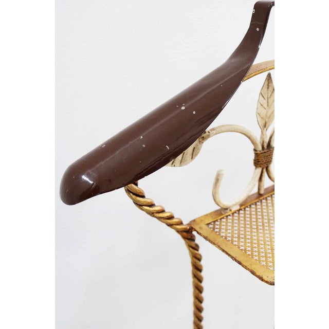 Hollywood Regency Italian Gilt Metal Valet, 1970s For Sale - Image 4 of 14