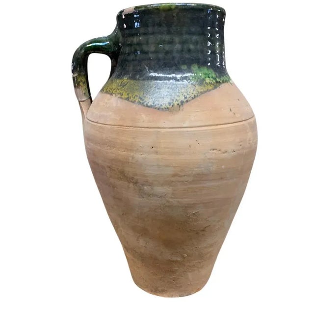 French Provincial Vintage Turkish Terracotta Oil Jar For Sale - Image 3 of 6
