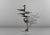 A rare and striking multi-tiered serving stand / appetiser tray, featuring a whimsical zoomorphic design in the shape of...