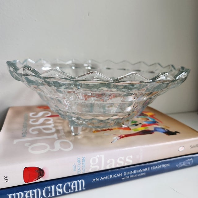 American Vintage Fostoria Bowl American Cubist For Sale - Image 3 of 11