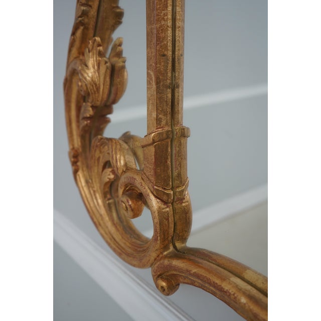 1990s Italian Gold Frame Chippendale Sideboard Mantle Mirror For Sale - Image 5 of 12