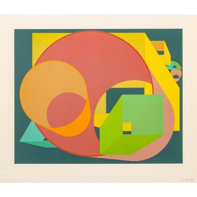 Al Held (American, 1928-2005), "Scholes I", Screenprint in Colors on Paper, 1991, numbered edition "55/80" and signed in...