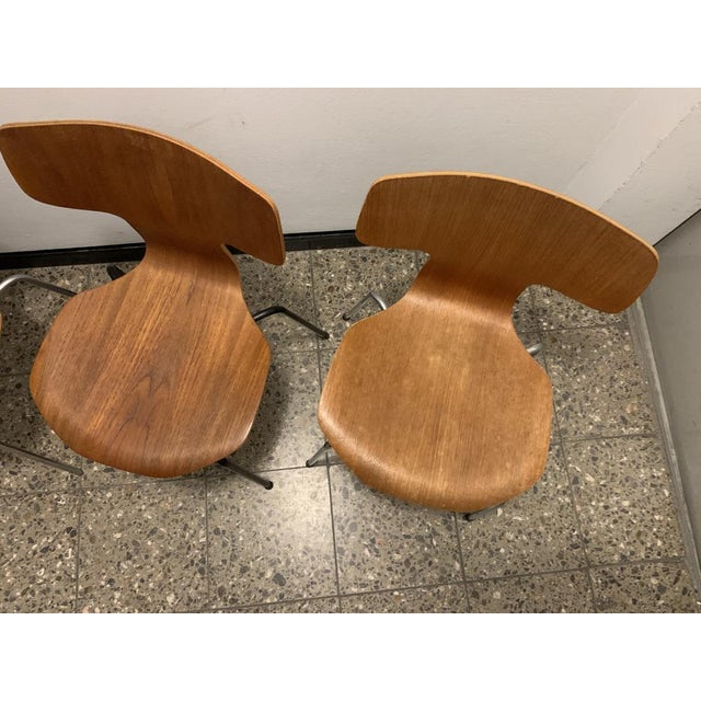 1980s 3103 Hammer Chairs by Arne Jacobsen for Fritz Hansen, 1960s, Set of 2 For Sale - Image 5 of 18