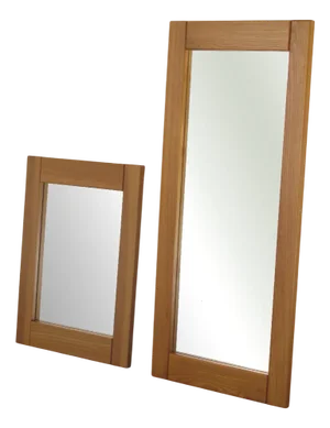 Elm Mirrors from Regain, 1980s, Set of 2