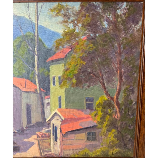 1930's Scenic Oil on Canvas - Framed Painting For Sale - Image 4 of 13