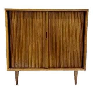 Vintage Danish Midcentury Tambour Sideboard For Sale