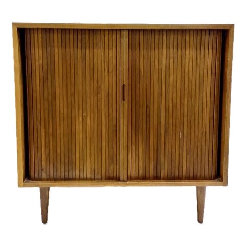 Vintage Danish Midcentury Tambour Sideboard For Sale