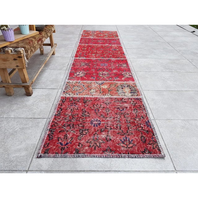 1960s Anatolian Bohemian Oushak Runner For Sale - Image 9 of 10