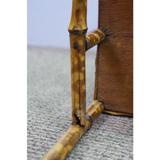 Antique Victorian Bamboo Divided Magazine Storage Rack 23" For Sale - Image 14 of 18