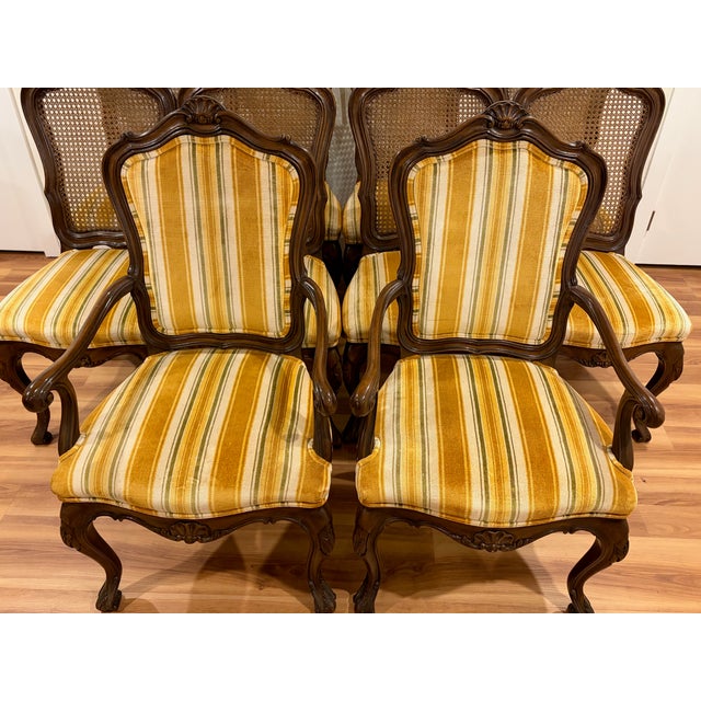 1970s Karges Louis XV-Style Carved Walnut Dining Chairs — Set of 10 For Sale - Image 13 of 17