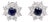 Natural Blue Sapphire 0.63cts & Diamond 0.27cts Earring in 14k Gold For Sale