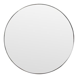 Contemporary, Convex Glass, Brass, Silver Space Age Wall Mirror For Sale