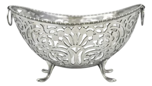 Antique Pairpoint Small Silver Plated Pierced Scrollwork Candy Dish Bowl Basket