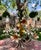 Vintage 1960’s Italian Hand Painted Polychrome 5 Arm Metal Tole Chandelier With Lilies For Sale - Image 9 of 12
