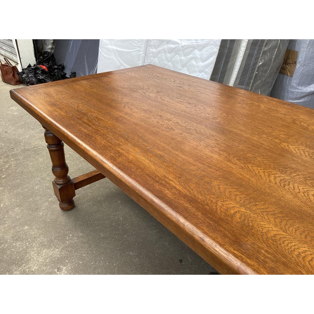 Wood Handsome French Oak Farmhouse Table For Sale - Image 7 of 8