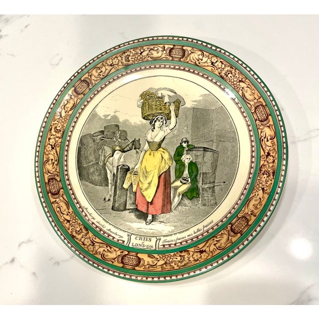 William Adams and Company Adams "Cries of London" Set of 3 Transferware Decorative Plates For Sale - Image 4 of 8
