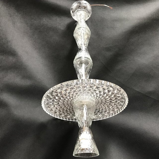 Vintage Glass Ceiling Lamp, 1970s For Sale - Image 11 of 18