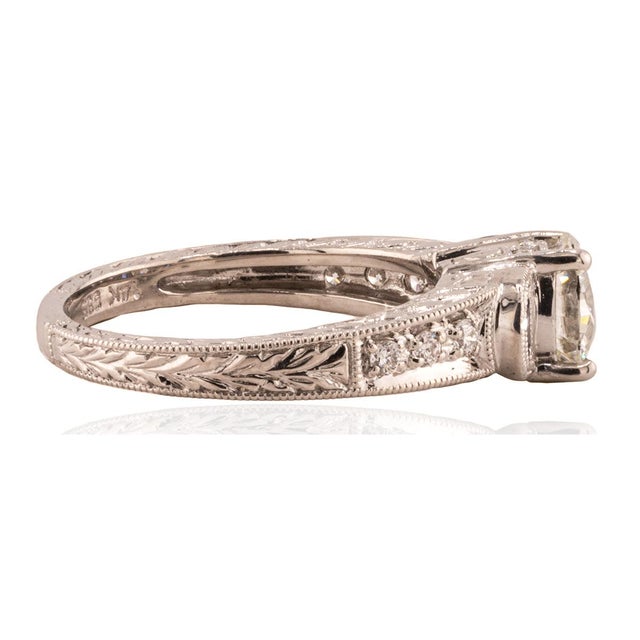 Contemporary Late 20th Century 0.91 RB J VVS2 GIA Ring, Size 5 For Sale - Image 3 of 4