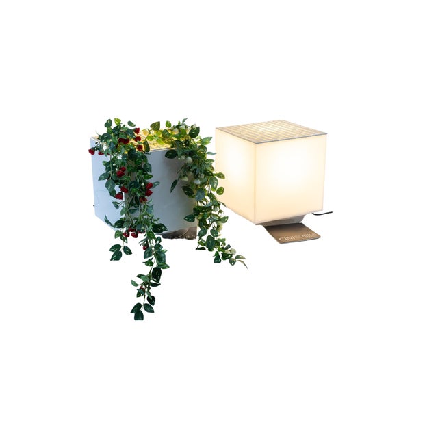 Lamps and Flower Vase Cube Light attributed to Studio OPI for Cini&Nils, 1970s For Sale