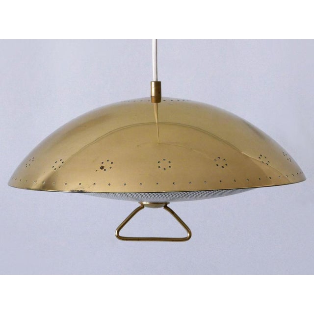 Mid-Century Modern Perforated Metal Pendant Lamp, Germany, 1950s For Sale - Image 12 of 18