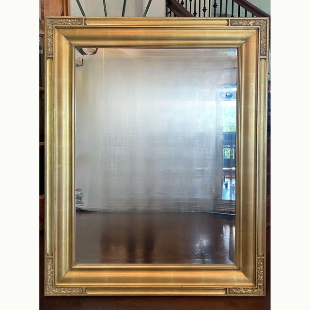 Wood Hollywood Regency Gilded Mirror For Sale - Image 7 of 18
