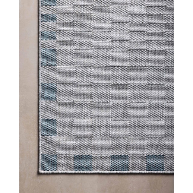 2020s Amber Lewis x Loloi Topanga Silver / Blue 9'-2" x 12'-0" Area Rug For Sale - Image 5 of 6