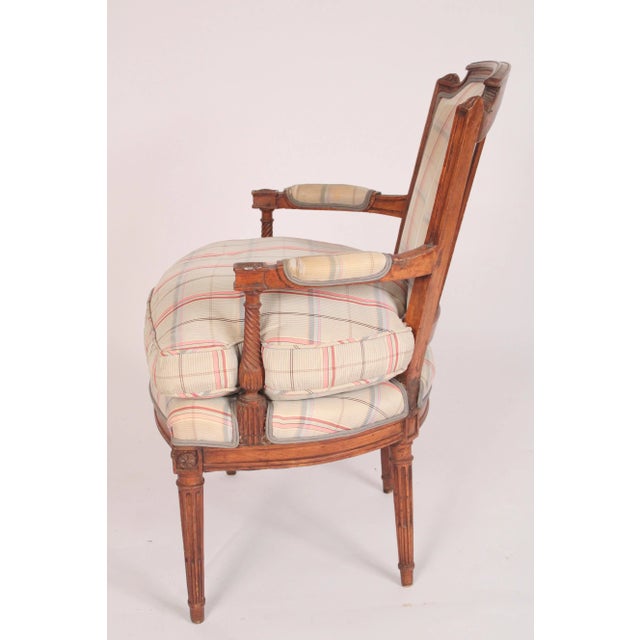 Late 18th Century Pair of Late 18th Century Louis XVI Beech Wood Armchair Frames For Sale - Image 5 of 13