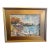 Impressionist Lake Boathouse Painting Signed Mortensen For Sale