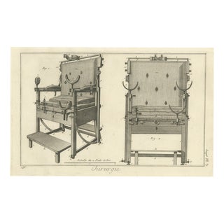 Surgical Operating Chair, 1778, Paper For Sale