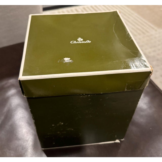 Silver Mid 20th Century Christofle France Bagatelle Silverplate Teapot With Ebony Wooden Handle 6.25x8.5" For Sale - Image 8 of 11