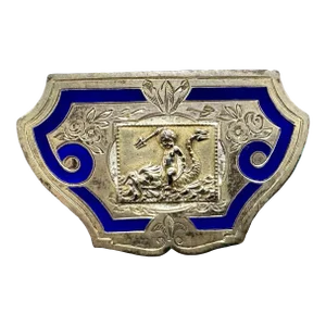 Early 1900s Silver Pill Box With Gold Wash Interior and Repousse Decoration