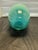 This vintage Mid Century Style Art Glass vase features a beautiful emerald seafoam ombre color with etched swirls, adding...