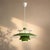 Mid-Century Modern Danish Modern Green Pendant Light, Mid Century Layered Ceiling Lamp, Brass Scandinavian Hanging Light, Retro Dining Room Fixture For Sale - Image 3 of 6