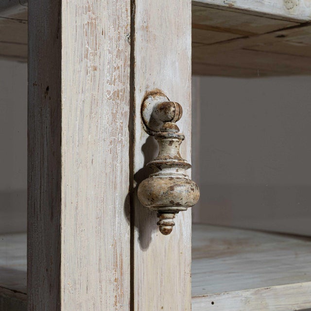 19th Century France White Wood Display Cabinet For Sale - Image 4 of 10
