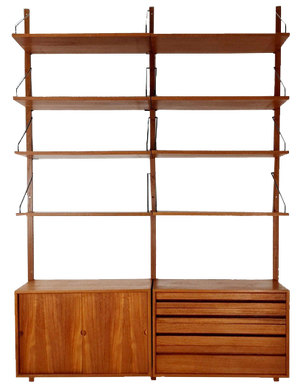 Mid-Century Danish Teak Wall Unit by Poul Cadovius for Cado, 1960s