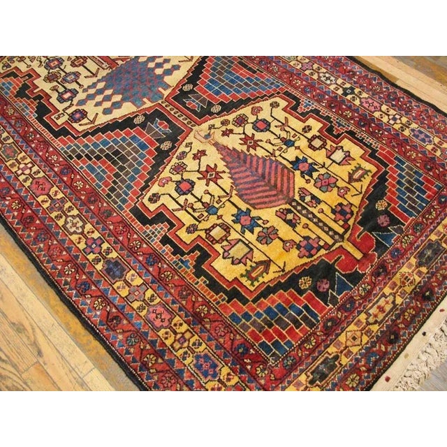 Antique Persian Bakhtiari rug, measures: 5'0" x 10'2". Antique Bakhtiari Hallway Runner Wool Brown Rug, Country of Origin:...