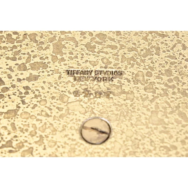 Tiffany Studios New York Silvered Bronze and Abalone Inkwell For Sale - Image 12 of 15