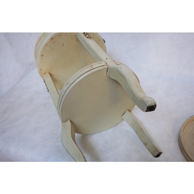 Round Side Table With Drawer and Removable Tray Top For Sale - Image 12 of 14