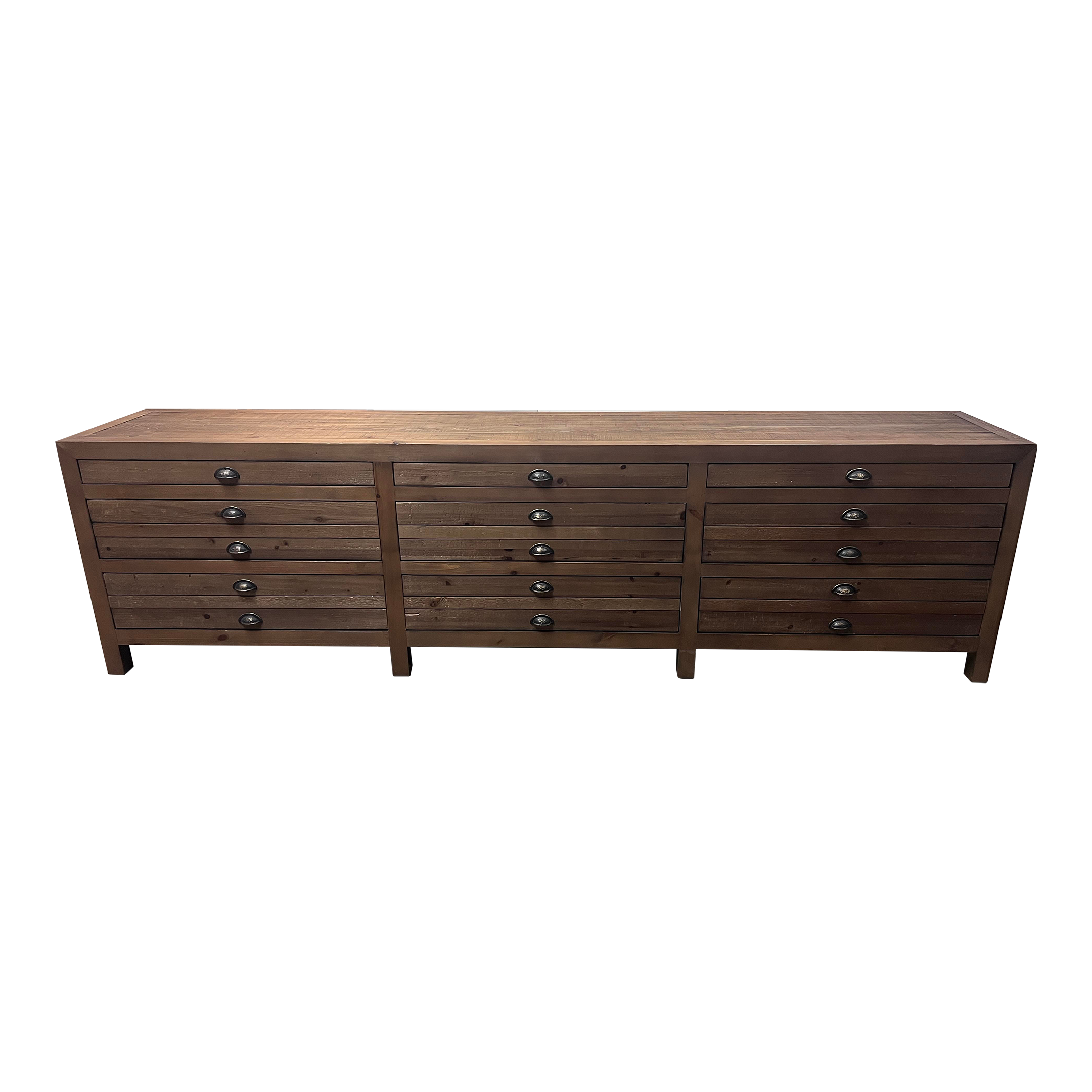 Restoration Hardware Printmakerâs Antiqued Pine Media Console - image 0