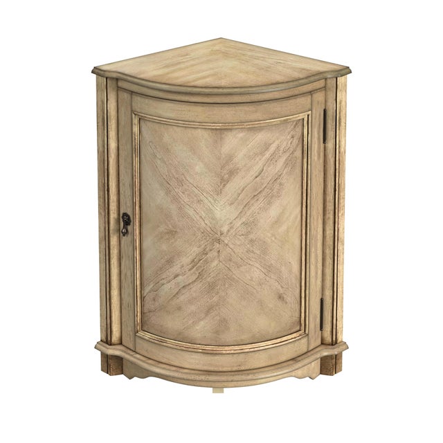 Wood Durham Corner Cabinet, Beige For Sale - Image 7 of 7