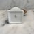 Cream 1960s Wedgwood British Porcelain & Silver Plate Cream Pitcher With Wicker Handle For Sale - Image 8 of 9