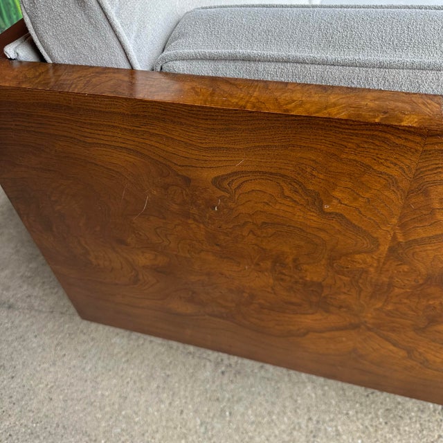 Milo Baughman for Thayer Coggin Burlwood Case Sofa Mid-Century Modern For Sale In Cleveland - Image 6 of 12